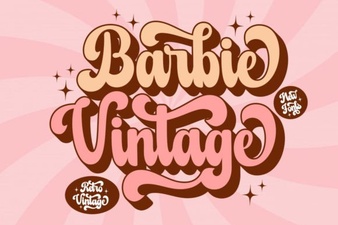 Vintage Barbie Fonts for Design & Craft Projects