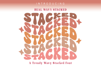 Wavy Stacked Fonts: Designs, Diy Projects & Ideas