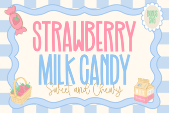 Font Style Ideas Using Strawberry Milk Candy