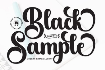 Black Sample Fonts for Design Projects